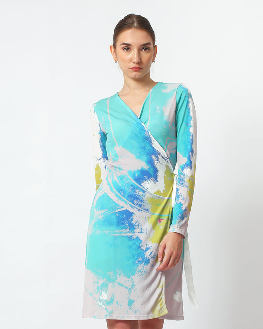 The Steam Train Turquoise Wrap dress.