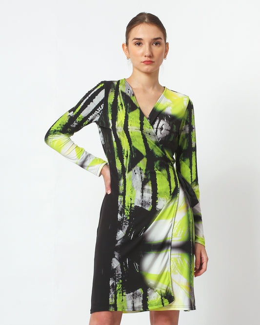 The Lime Green Titanic Wrap Dress