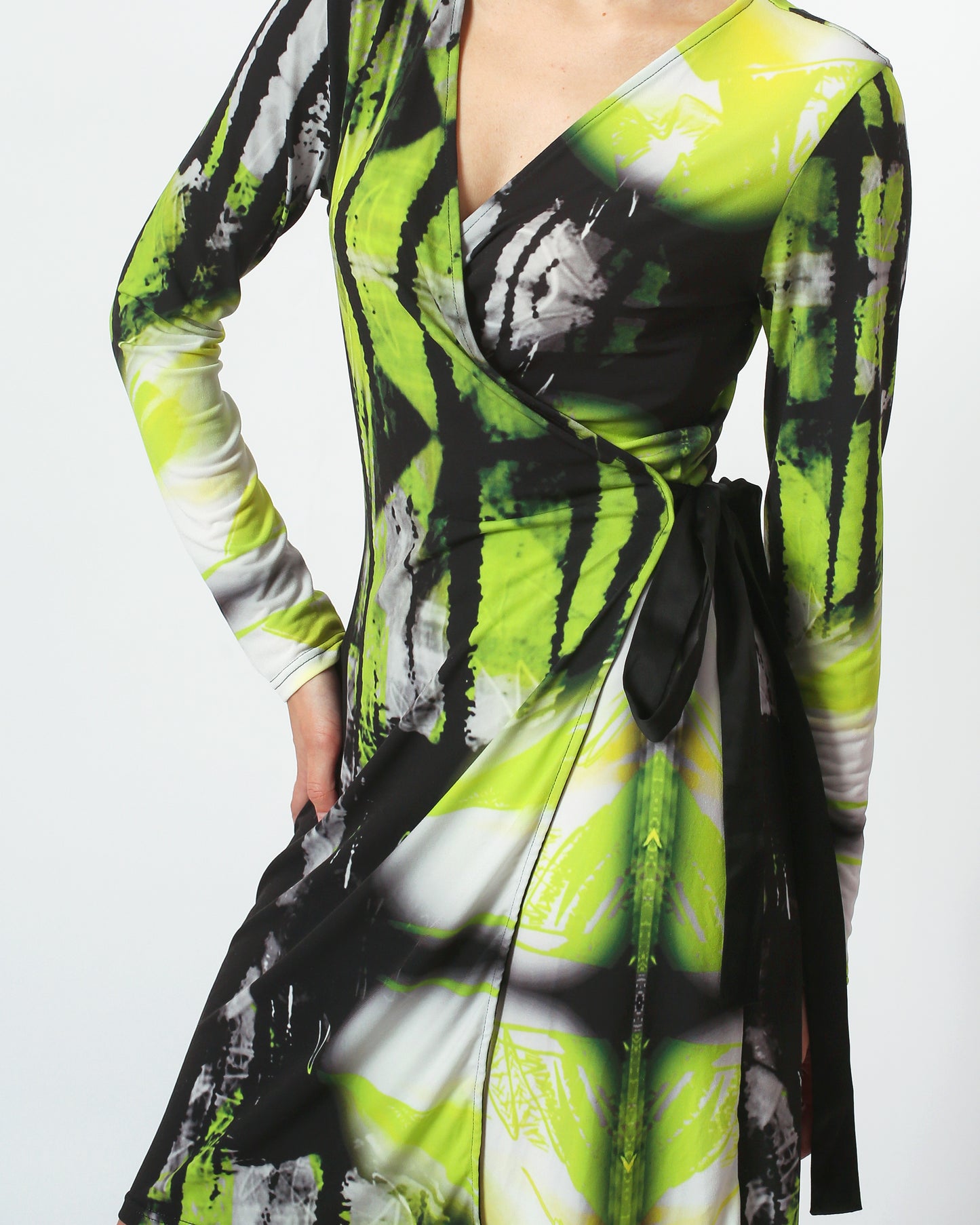 The Lime Green Titanic Wrap Dress