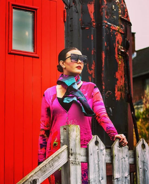 The Steam Train Wheel Silk Square