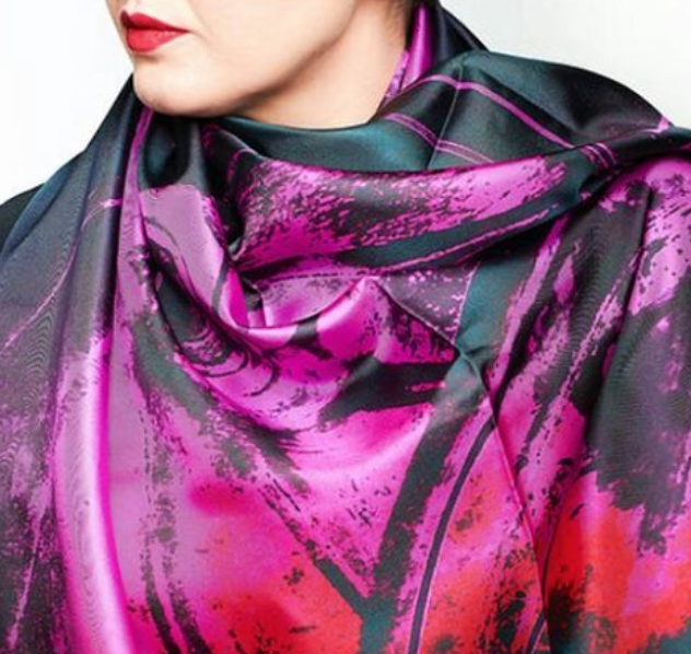 The Steam Train Wheel Silk Square