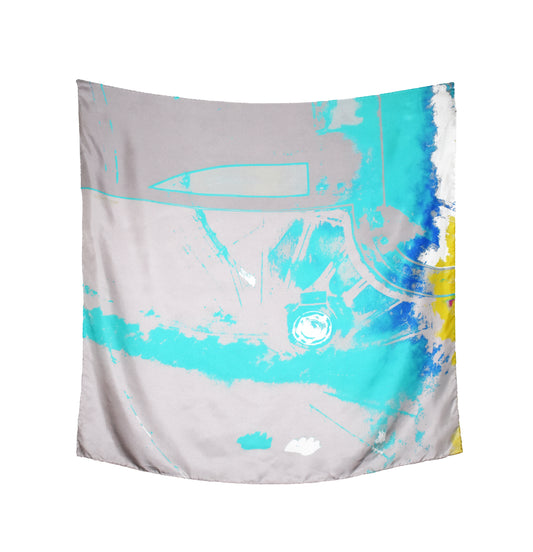 The Steam Train Wheel Silk Square Scarf