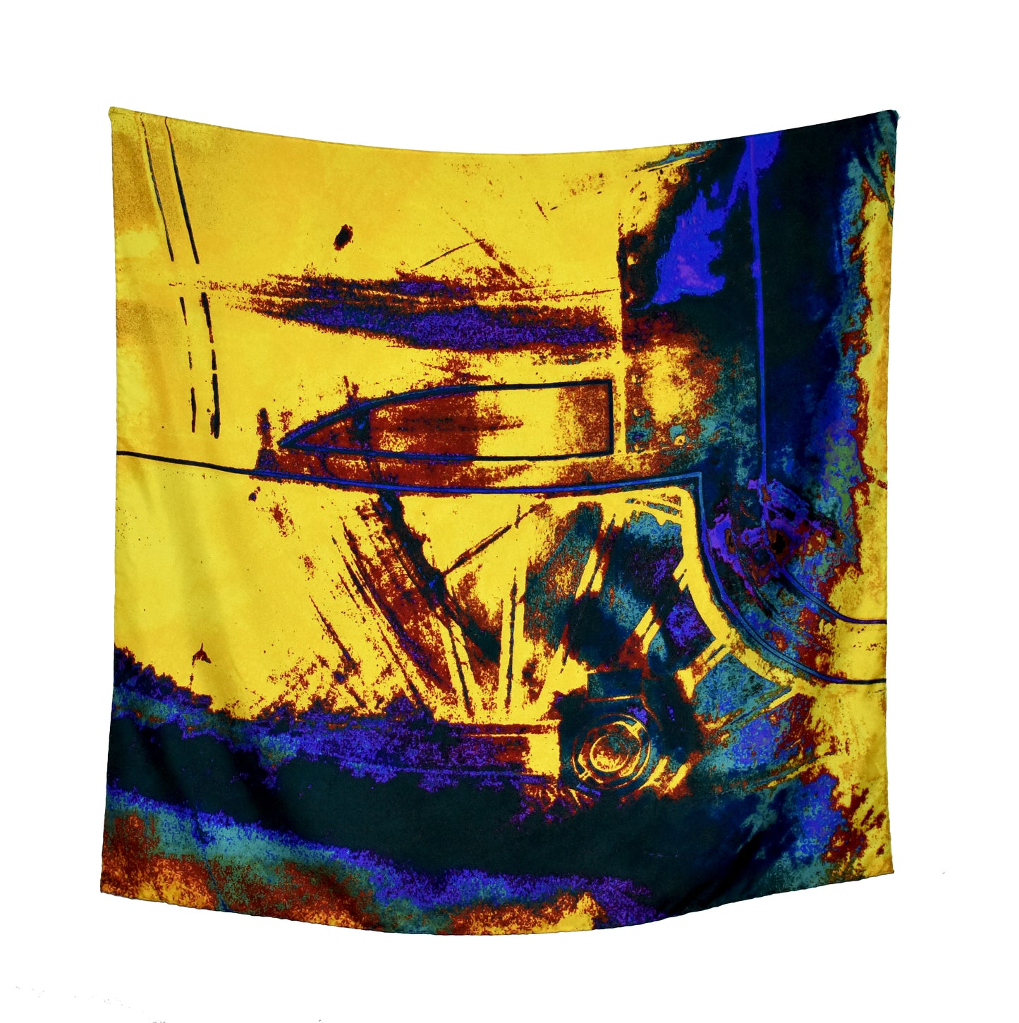 The Steam Train Wheel Silk Square