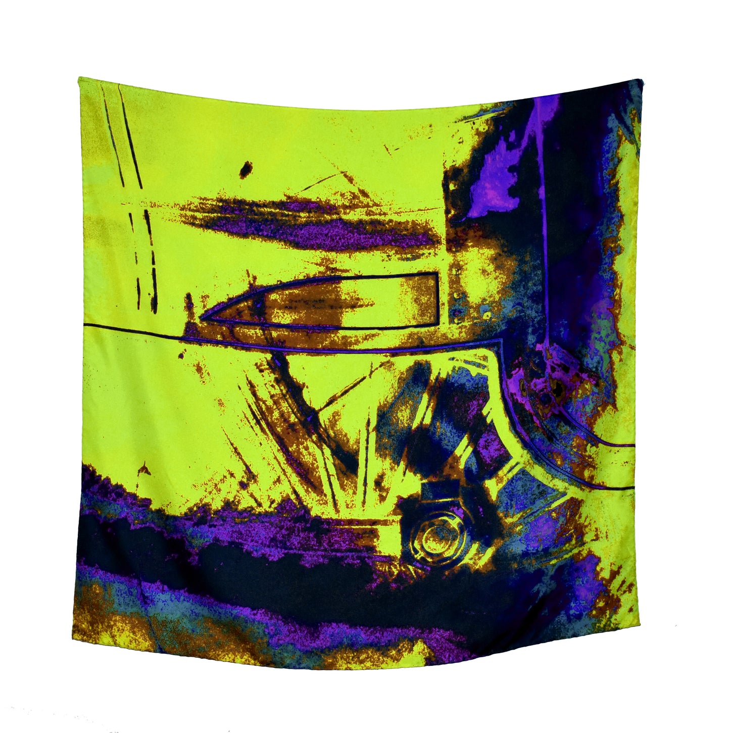 The Steam Train Wheel Silk Square