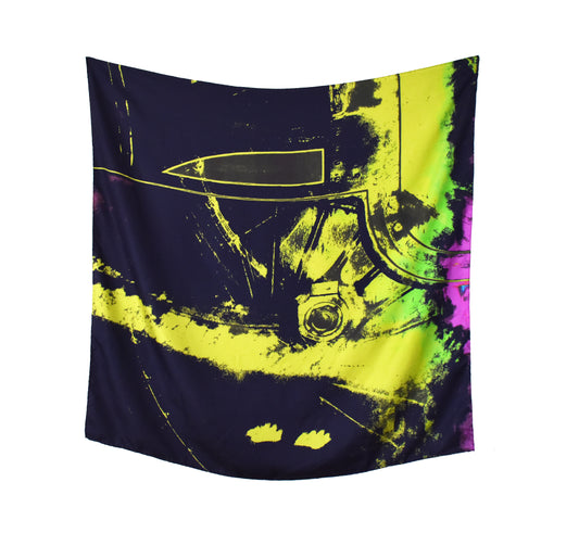 The Steam Train Wheel Silk Square