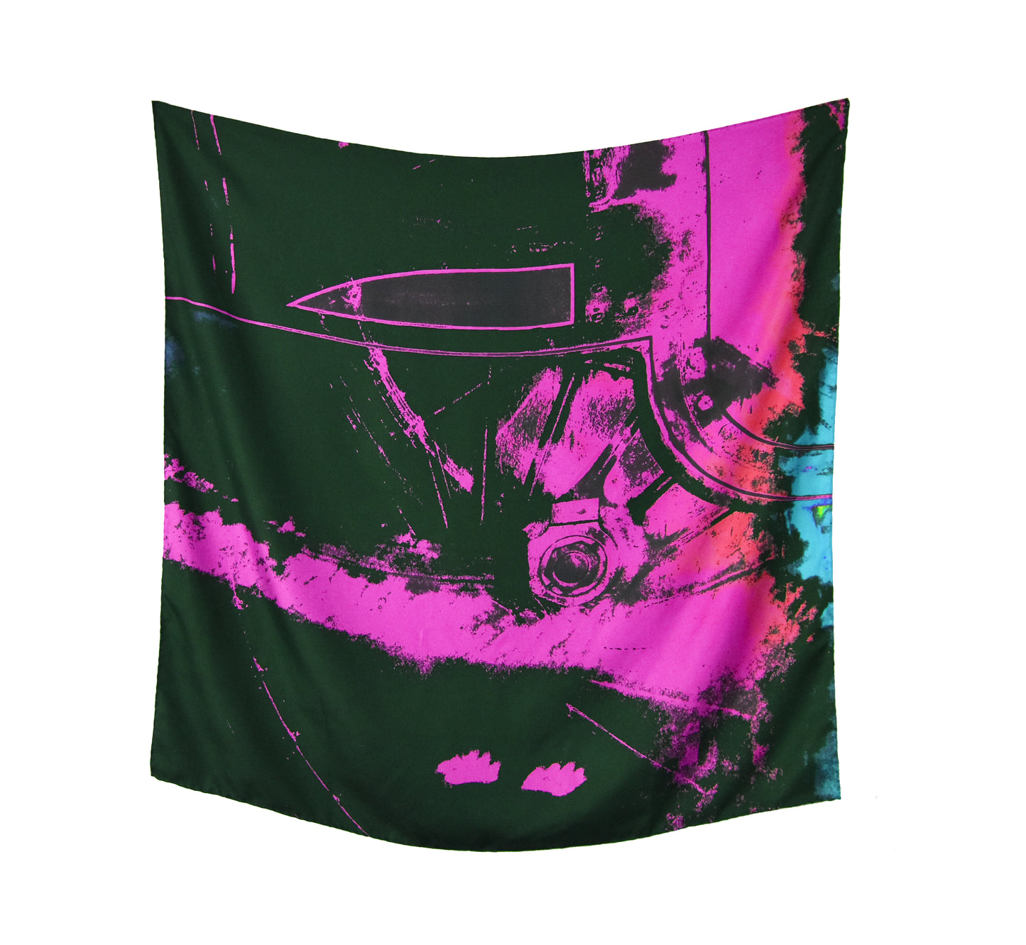 The Steam Train Wheel Silk Square